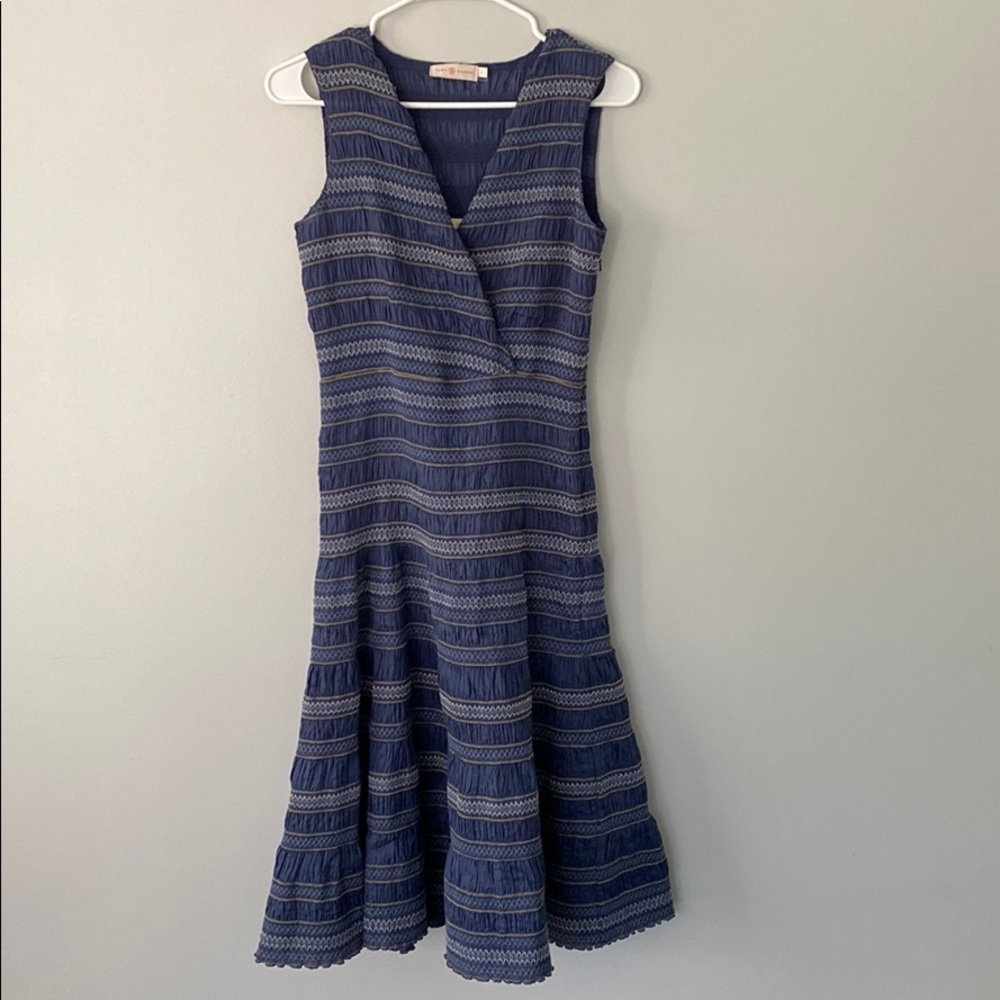 Tory Burch Smocked Midi Dress
